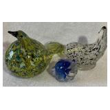 Lot of 3 Murano Style Italian Art Glass Figurines