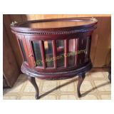 Vintage Mahogany Queen Anne Vitrine Cabinet