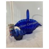 Lot of 2 Cobalt Blue Glass