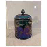 Vintage Indiana Glass Carnival Glass Canister