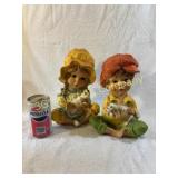 Lot of 2 1974 Vintage Alice and Andy Figurines
