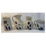 Lot of 4 Williamsburg Pottery Stoneware