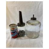 Lot of 2 Vintage Oil Jar Kerosene Jar
