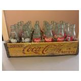 Vintage Coca Cola Crate with 24 Bottles