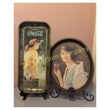 Lot of 2 Coca Cola Advertisement Trays