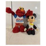 Lot of 2 Vintage Elmo and Mickey Mouse