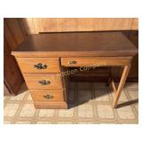 Oak 4 Drawer Desk