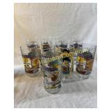 Lot of 9 Flintstones 1991 Hardees Glasses
