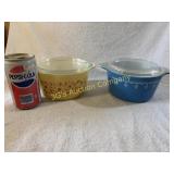 Lot of 2 Pyrex Bowls with Lids