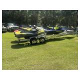 Lot of 3 SeaDoo Jet Skis with Trailer