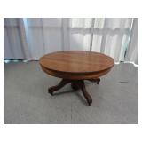 Wooden Low Profile Circular Coffee Table