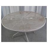White Wrought Iron Patio Table
