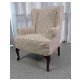 Blue Fabric Accent Arm Chair