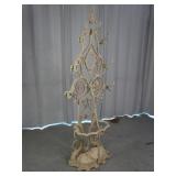 White Cast Iron Umbrella/Coat Rack
