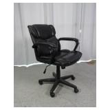 Black Leather Rolling Chair