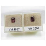 Matching 5mmx7mm Emerald Cut Garnet Gemstones