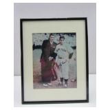 Framed Photo of Babe Ruth/Yogi Berra Signed