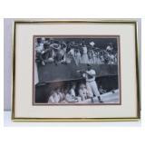 Vintage Framed Photo of Dodgers Players/Fans