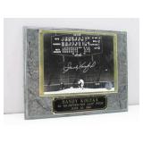 Signed Sandy Koufax Plaque