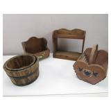 (5) Wooden Decorative Shelves