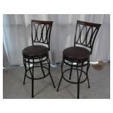 (2) Metal Swivel Bar Stools