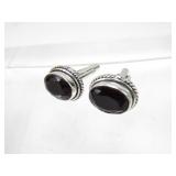 Sterling and Garnet Cufflinks