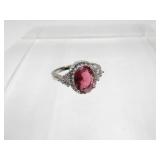Sterling 2.5ct Ruby Ring Size 6