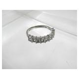 Sterling White Sapphire Band Size 10