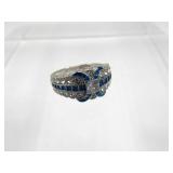 Sterling Sapphire Fashion Ring Size 7