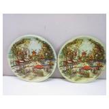 (2) Vintage Daher Decorated Ware Metal Trays