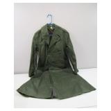 Olive Green Rain Coat Size 34