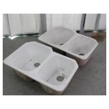 Fiberglass Double Sinks