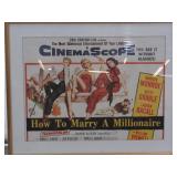 Vintage "How to Marry a Millionaire" Framed Poster