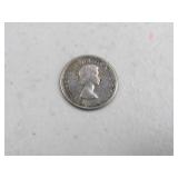 1962 Elizabeth II Canadian 80% Silver 10 Cent Coin