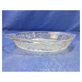 (1) Glass Floral Serving Tray