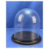 (1) Glass Display Dome with Wooden Base