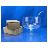 (1) Glass Punch Bowl Set with Ladle