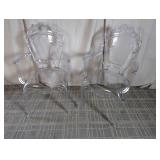 (2) Clear Acrylic Armchairs