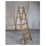 (1) Tall Wooden Step Ladder
