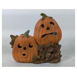 Ceramic Double Pumpkin Halloween Decor