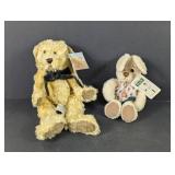 (2) Teddy Bear and Stuffed Bunny Plush Toys