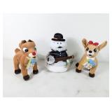 (3)Rudolph the Red-Nosed Reindeer Plush Trio