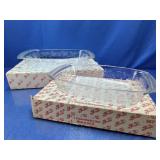 (2) Princess House Crystal Baking Dishes