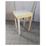 Vintage White & Wood End Table
