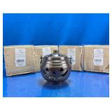 (4)Hosley Copper Halloween Pumpkin Candle Holders