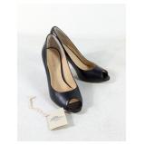 Sz 6.5 Ivanka Trump Black Peep Toe Pumps