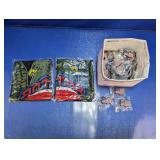 Eagle Flags and Box of American Flag Keychains
