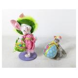 Charming Easter Bunny and Mouse Set w/ Eggs