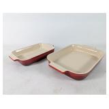 (2)Le Creuset Rectangular Baking Dishes Duo