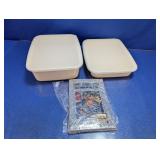 (2) Tupperware Large Storage Containers & (1)
